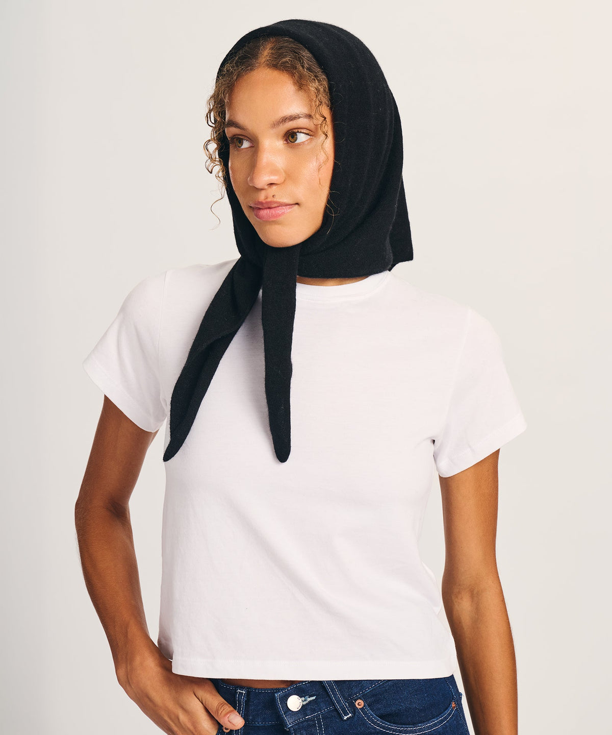 Lightweight Cashmere Triangle Scarf