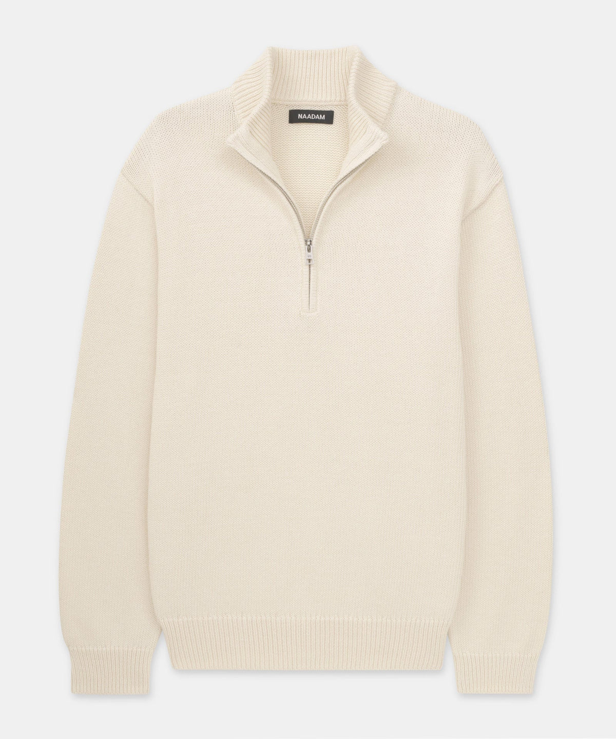 Cotton Relaxed Quarter Zip Sweater